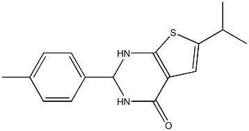 2-(4-methylphenyl)-6-propan-2-yl-2,3-dihydro-1H-thieno[2,3-d]pyrimidin-4-one Structure