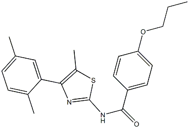 N-[4-(2,5-dimethylphenyl)-5-methyl-1,3-thiazol-2-yl]-4-propoxybenzamide Structure