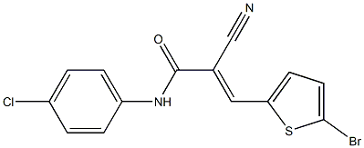 (E)-3-(5-bromothiophen-2-yl)-N-(4-chlorophenyl)-2-cyanoprop-2-enamide Structure