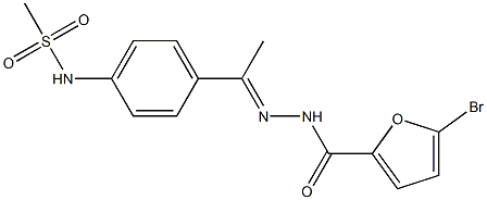 5-bromo-N-[(E)-1-[4-(methanesulfonamido)phenyl]ethylideneamino]furan-2-carboxamide Structure