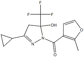 [3-cyclopropyl-5-hydroxy-5-(trifluoromethyl)-4H-pyrazol-1-yl]-(2-methylfuran-3-yl)methanone Structure