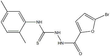 1-[(5-bromofuran-2-carbonyl)amino]-3-(2,5-dimethylphenyl)thiourea Structure