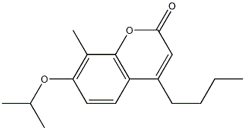 4-butyl-8-methyl-7-propan-2-yloxychromen-2-one Struktur