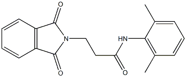 N-(2,6-dimethylphenyl)-3-(1,3-dioxoisoindol-2-yl)propanamide 化学構造式