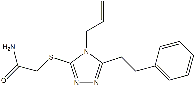 2-[[5-(2-phenylethyl)-4-prop-2-enyl-1,2,4-triazol-3-yl]sulfanyl]acetamide Structure