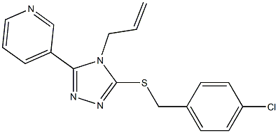 3-[5-[(4-chlorophenyl)methylsulfanyl]-4-prop-2-enyl-1,2,4-triazol-3-yl]pyridine Structure