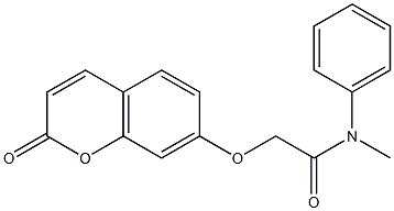 N-methyl-2-(2-oxochromen-7-yl)oxy-N-phenylacetamide,,结构式