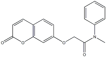 N-methyl-2-(2-oxochromen-7-yl)oxy-N-phenylacetamide 化学構造式