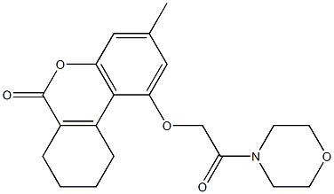 3-methyl-1-(2-morpholin-4-yl-2-oxoethoxy)-7,8,9,10-tetrahydrobenzo[c]chromen-6-one Structure