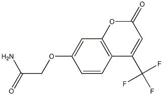 2-[2-oxo-4-(trifluoromethyl)chromen-7-yl]oxyacetamide,,结构式