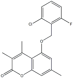 5-[(2-chloro-6-fluorophenyl)methoxy]-3,4,7-trimethylchromen-2-one Structure