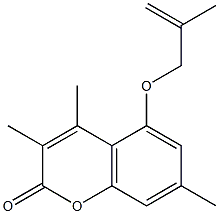 3,4,7-trimethyl-5-(2-methylprop-2-enoxy)chromen-2-one Structure