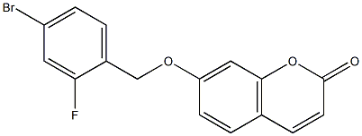 7-[(4-bromo-2-fluorophenyl)methoxy]chromen-2-one Struktur