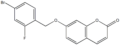 7-[(4-bromo-2-fluorophenyl)methoxy]chromen-2-one 结构式