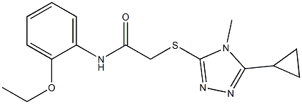 2-[(5-cyclopropyl-4-methyl-1,2,4-triazol-3-yl)sulfanyl]-N-(2-ethoxyphenyl)acetamide Struktur