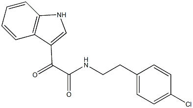 N-[2-(4-chlorophenyl)ethyl]-2-(1H-indol-3-yl)-2-oxoacetamide Structure