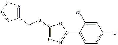 2-(2,4-dichlorophenyl)-5-(1,2-oxazol-3-ylmethylsulfanyl)-1,3,4-oxadiazole Structure