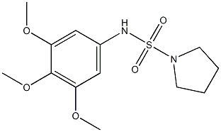 N-(3,4,5-trimethoxyphenyl)pyrrolidine-1-sulfonamide 化学構造式
