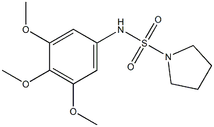 N-(3,4,5-trimethoxyphenyl)pyrrolidine-1-sulfonamide 结构式