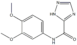 N-(3,4-dimethoxyphenyl)-1H-1,2,4-triazole-5-carboxamide,,结构式