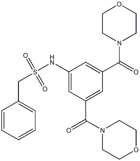 N-[3,5-bis(morpholine-4-carbonyl)phenyl]-1-phenylmethanesulfonamide,,结构式