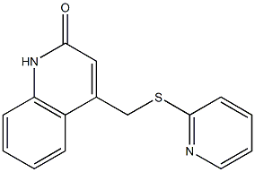 4-(pyridin-2-ylsulfanylmethyl)-1H-quinolin-2-one Struktur