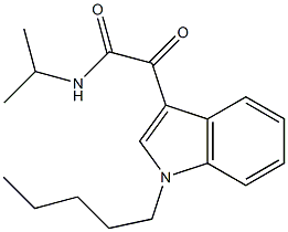 2-oxo-2-(1-pentylindol-3-yl)-N-propan-2-ylacetamide,,结构式