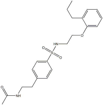 N-[2-[4-[2-(2-propylphenoxy)ethylsulfamoyl]phenyl]ethyl]acetamide Structure