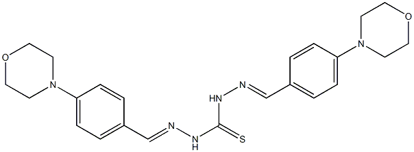 1,3-bis[(E)-(4-morpholin-4-ylphenyl)methylideneamino]thiourea Structure