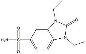 1,3-diethyl-2-oxobenzimidazole-5-sulfonamide Structure