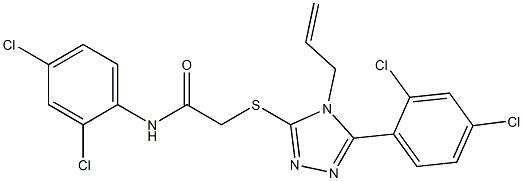 N-(2,4-dichlorophenyl)-2-[[5-(2,4-dichlorophenyl)-4-prop-2-enyl-1,2,4-triazol-3-yl]sulfanyl]acetamide Structure