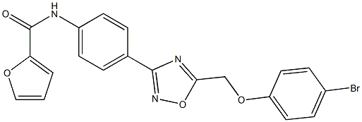 N-[4-[5-[(4-bromophenoxy)methyl]-1,2,4-oxadiazol-3-yl]phenyl]furan-2-carboxamide Struktur