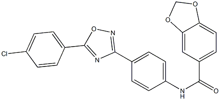 N-[4-[5-(4-chlorophenyl)-1,2,4-oxadiazol-3-yl]phenyl]-1,3-benzodioxole-5-carboxamide|