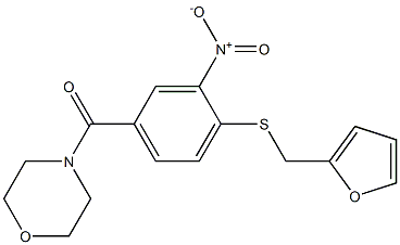 [4-(furan-2-ylmethylsulfanyl)-3-nitrophenyl]-morpholin-4-ylmethanone Structure