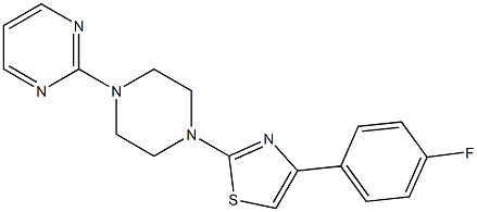 4-(4-fluorophenyl)-2-(4-pyrimidin-2-ylpiperazin-1-yl)-1,3-thiazole Structure