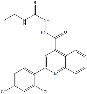 1-[[2-(2,4-dichlorophenyl)quinoline-4-carbonyl]amino]-3-ethylthiourea 化学構造式