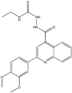 1-[[2-(3,4-dimethoxyphenyl)quinoline-4-carbonyl]amino]-3-ethylthiourea Structure