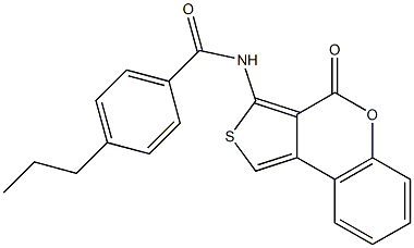 N-(4-oxothieno[3,4-c]chromen-3-yl)-4-propylbenzamide Structure