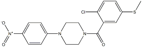 (2-chloro-5-methylsulfanylphenyl)-[4-(4-nitrophenyl)piperazin-1-yl]methanone Structure