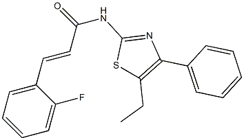 (E)-N-(5-ethyl-4-phenyl-1,3-thiazol-2-yl)-3-(2-fluorophenyl)prop-2-enamide Structure