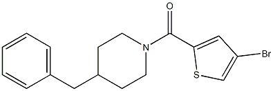 (4-benzylpiperidin-1-yl)-(4-bromothiophen-2-yl)methanone Structure