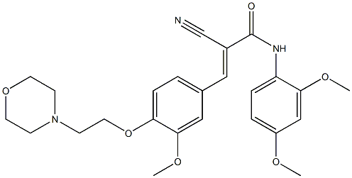 (E)-2-cyano-N-(2,4-dimethoxyphenyl)-3-[3-methoxy-4-(2-morpholin-4-ylethoxy)phenyl]prop-2-enamide Structure