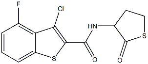 3-chloro-4-fluoro-N-(2-oxothiolan-3-yl)-1-benzothiophene-2-carboxamide Structure