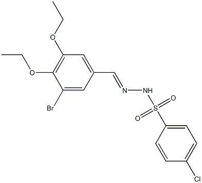 N-[(E)-(3-bromo-4,5-diethoxyphenyl)methylideneamino]-4-chlorobenzenesulfonamide Structure