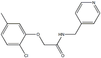 2-(2-chloro-5-methylphenoxy)-N-(pyridin-4-ylmethyl)acetamide 化学構造式