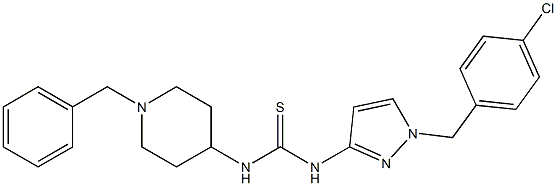 1-(1-benzylpiperidin-4-yl)-3-[1-[(4-chlorophenyl)methyl]pyrazol-3-yl]thiourea 化学構造式