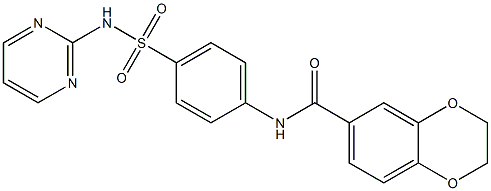 N-[4-(pyrimidin-2-ylsulfamoyl)phenyl]-2,3-dihydro-1,4-benzodioxine-6-carboxamide Structure