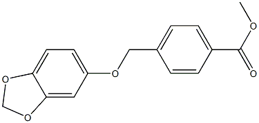 methyl 4-(1,3-benzodioxol-5-yloxymethyl)benzoate 化学構造式