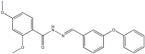 2,4-dimethoxy-N-[(E)-(3-phenoxyphenyl)methylideneamino]benzamide Structure