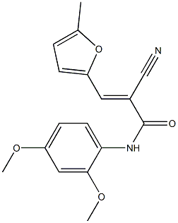 (E)-2-cyano-N-(2,4-dimethoxyphenyl)-3-(5-methylfuran-2-yl)prop-2-enamide Structure